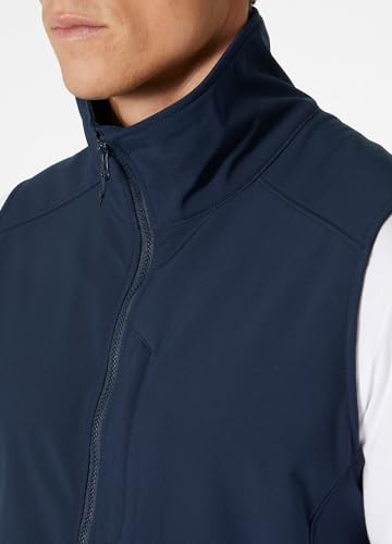 Helly-Hansen Paramount Softshell Vest - Men's Fleece Lined, Breathable, Water & Wind Resistant, Lightweight Hiking Outerwear - color: 597 Navy, size: X-Large