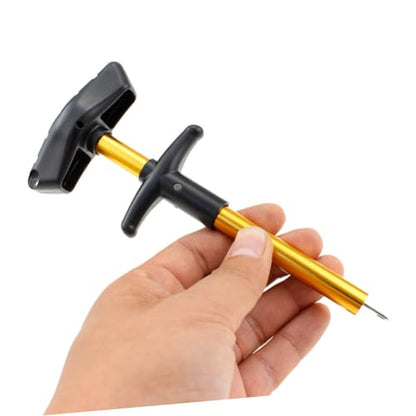 HEMOTON Portable Hook Aluminum Tube Detacher for Fishing Lures Lightweight Fishing Tool Random Color Easy One Hand Operation Resistant Design