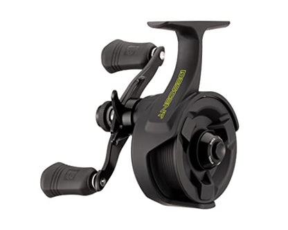 13 Fishing - Descent - Inline Ice Fishing Reel - 2.7:1 Gear Ratio - Left Hand Retrieve (Gen 2) - D2-2.7-LH, Black
