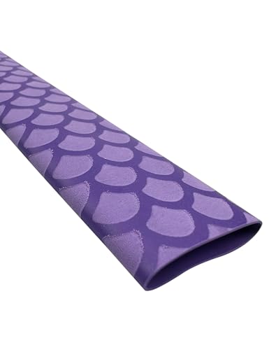 Accering Fishscale Durable Heat Shrink Tubing for Fishing Rods (φ25mm, Purple) - color: Purple, size: φ25mm, L3.3ft