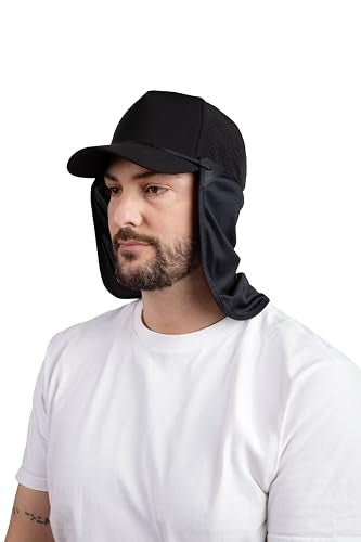 CoolNES - UV Sun Protection Neck Drape Adjustable Multifunctional 2 in 1 Face Covering for Outdoor Fishing - Unisex - color: Coolnes-black