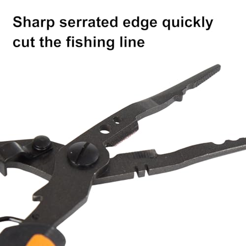 cdar Stainless Steel Fishing Pliers Ergonomic Handle Multifunction Ring Opener PE Line Cutter Hooks Remover Sharpener Fishing Line Scissor Fishing