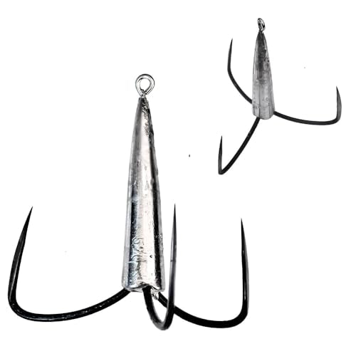 2pcs/Pack Snagging Hooks Snagging Weighted Big Treble Hooks Sharp Treble Hook Fishing Hooks 7 Sizes 1.4oz 1.75oz 2.0oz 2.35oz 2.7oz 3.3oz 4.0oz - size: 2.35 oz (2 pieces)