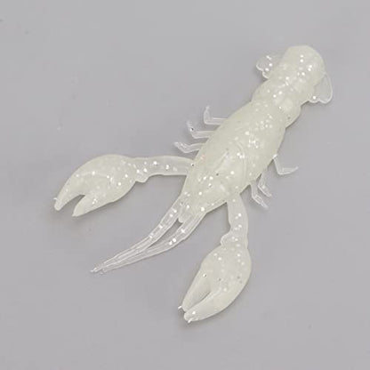 YUYTE Lures Crawfish Bait 10pcs Soft Fishing Lure Crawdad Bait PVC Shrimp Artificial Lure Baits for Freshwater and Saltwater Fishing - color: Luminous