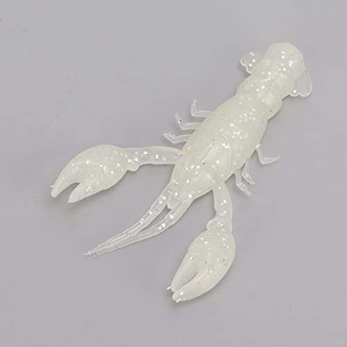10pcs Crawfish Soft Lure Fishing Lure Crawdad Bait PVC Shrimp Artificial Soft Lure Baits for Bass Fishing Crayfish Baits Swimbait - color: Luminous