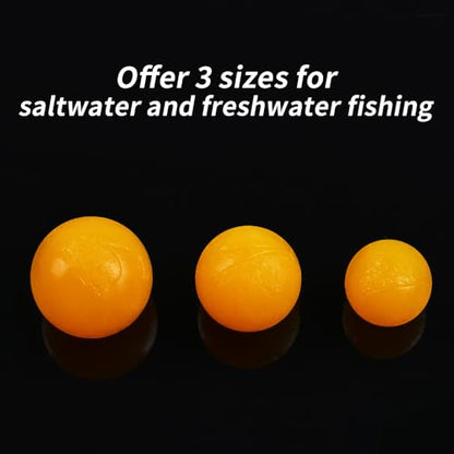 200pcs Corn Floating Soft Fishing Lures Artificial Smell Round Carp Baits Buoyancy Ball TPE Lure Swimbaits - size: 18mm(0.7inch)
