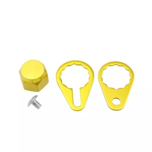 Baitcasting Fishing Reel Screw Nut Locking Cap Crank Handle Compatible with Abu Daiwa Okuma - color: Gold, style: Right