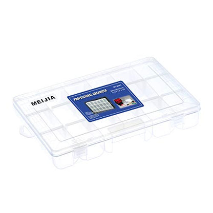 MEIJIA Outdoor Fishing Tackle Boxes, Plastic Box, Plastic Storage Organizer Box with Removable Dividers - Fishing Tackle Storage,Off-White - size: Mediuem