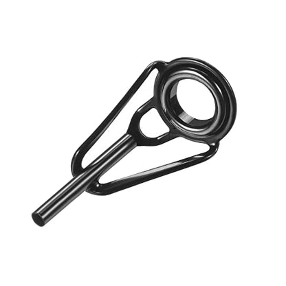 PATIKIL Tube Dia Fishing Rod Tips Repair Kit, Stainless Steel Black Guide Ring for Fishing - size: 1.6mm
