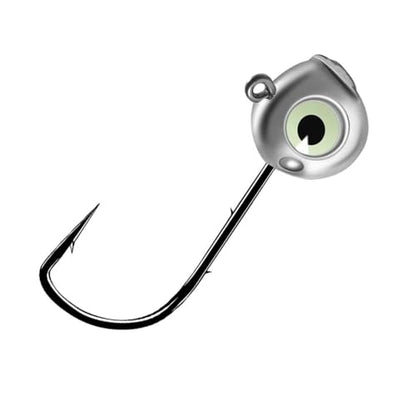 10pcs Luminous 3D Eye Jig Head Hooks 2.5g-4.2g-Glow in Dark Fishing Lures for Bass Carp Ice Fishing, No-Tangle Soft Baits - size: 4.2g