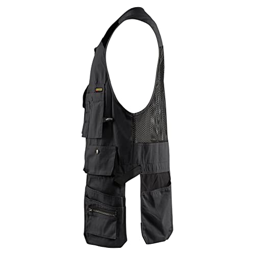 Blaklader Men's Ripstop Kangaroo Mesh Work Vest with Utility Pockets - color: Black, size: XX-Large