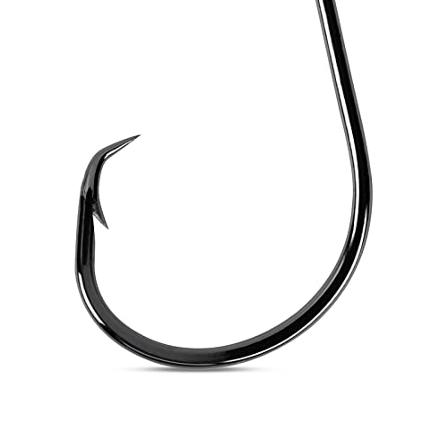 UCEC Circle Hooks Fishing Hooks 2X Strong Offset Circle Hooks Saltwater Black High Carbon Steel Octopus Catfish Hooks Fishing Gear Tackle 150pcs/ 240pcs - Size:#1 1/0 2/0 3/0 4/0 5/0 6/0 8/0 - color: Silver One Size, size: 40pcs, 5/0