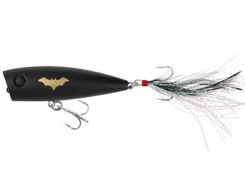 LITTMA Bass Fishing Topwater Popper Lures - Effective Top Water Lures for Bass Anglers - Durable Design for Catching Trophy Bass with High-Performance Popping Action - color: Batman