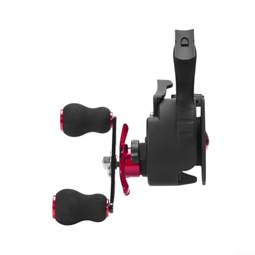 Ice Fishing Reel With 13 Magnets And 3 51 Gear Ratio, Featuring Magnetic Adjustment For Smooth Slow Descent And Funnel Shaped Design For Line Protection Against Wear(left hand)