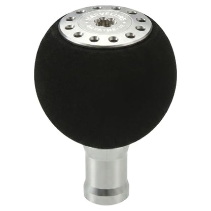Comfort EVA Power Knob 1.5'' (38 mm) Compatible for Shimano Stella Stradic Vanford, Daiwa Exist LT Tatula LT Fuego LT, Spinning Reel Handle Replacement Knob - color: Black Silver