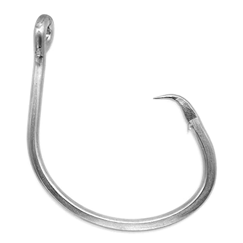 Giant Fishing Hook 6/0-28/0 Forged in-line Circle Hooks Shark & Swordfish &Tuna Hook Stainless Steel Big Game Hook Saltwater… - size: Size 6/0-Pack of 30