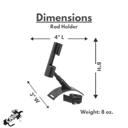 Caddis Sports Rod Holder – Adjustable Fishing Rod Holder for Float Tubes, Pontoon Boats, Fits Fly, Spinning & Casting Rods by Caddis - color: Standard Rod Holder