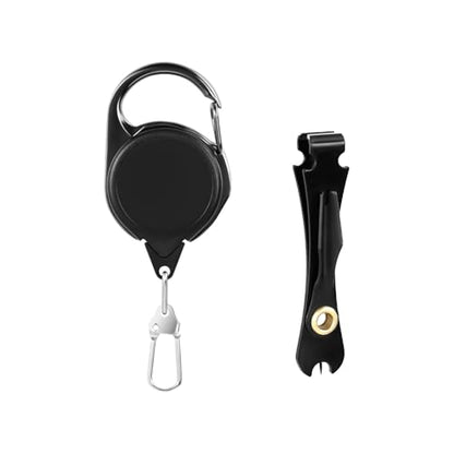 Fishing Fly Fishing Zinger Retractor, Fishing Knot Tool,Line Clipper Retractor for Fly Fishing, Freshwater Saltwater Angler Accessories Lightweight Durable Design - size: 1 Pcs+1 Single Cut