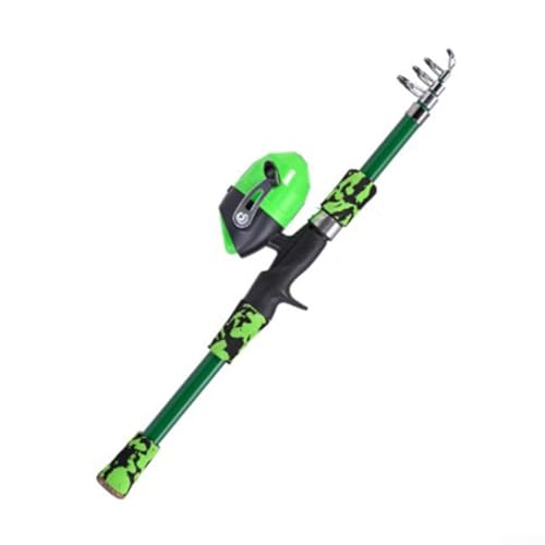 Telescoping Fishing Rod and Reel for Combo for, Portable Compact Travel Fishing Rod Set with Reel, FRP Beginner Fishing Pole for Children, 65cm Collapsible Design