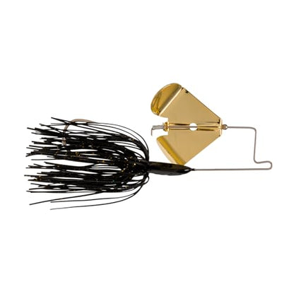 Buckeye Lures Buzzerk Fishing Buzzbait - Head-Knocking Design for Explosive Strikes Skirts & Forage-Mimicking Colors - 1/2 oz, Black w/Gold Blade