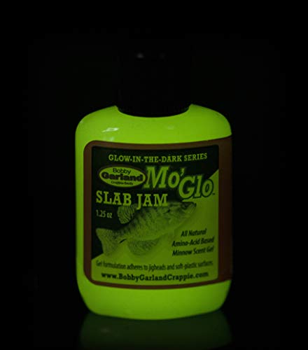 Bobby Garland Mo' Glo Slab Jam Glow-in-The-Dark All Natural Minnow Scent Gel for Crappie Fishing, 1.25 oz
