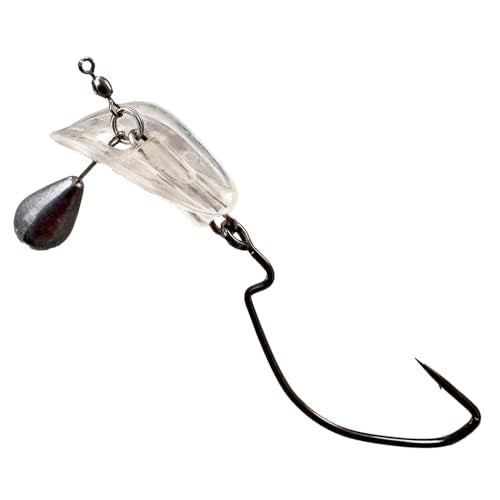 Headbanger BottomRocker Deep Diving Jig Head- Texas Rig Bass Lure - color: Transparent, size: #4/0