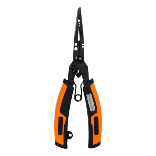 cdar Stainless Steel Fishing Pliers Ergonomic Handle Multifunction Ring Opener PE Line Cutter Hooks Remover Sharpener Fishing Line Scissor Fishing