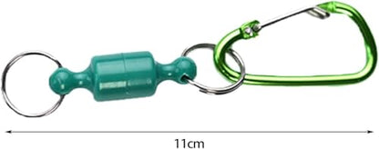 2 Pcs Black Fishing Strongest Magnetic Net Release Magnet Clip Holder Retractor, Quick Release Keychain with Super Strong Magnet, Fly Fishing Magnetic Buckle Fishing Equipment,Accessories