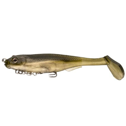 Strike King Final Copy Fishing Lure, Pre-Rigged Soft Plastic Swimbait, Free-Swinging Size 4 Treble Hook, Belly Magnetic Hook Keeper, 7/8-Ounce - color: AYU