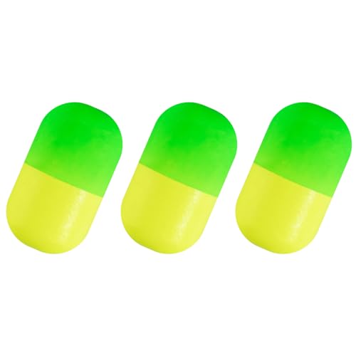 Dr.Fish 30 Pack Fishing Rig Floats Pompano Floats Walleye Rig Lure Making Accessories Surf Fishing Foam Snell Bobbers - color: Green+Chartreuse, size: Large-2/3*2/5"