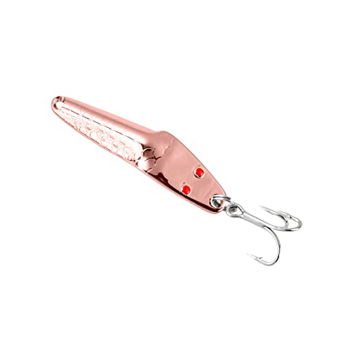 Al's Goldfish Lure Co. Lil' 49er Ice Jig - IFN50 Ice Fishing Jig with Treble Hook Off the Nose. Jigging Lure for Crappie, Perch, Panfish, Trout and Bass - 1/4 oz. 1-3/4" - color: Copper