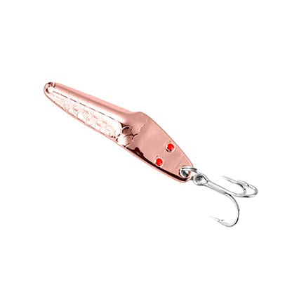 Al's Goldfish Lure Co. Lil' 49er Ice Jig - IFN50 Ice Fishing Jig with Treble Hook Off the Nose. Jigging Lure for Crappie, Perch, Panfish, Trout and Bass - 1/4 oz. 1-3/4" - color: Copper