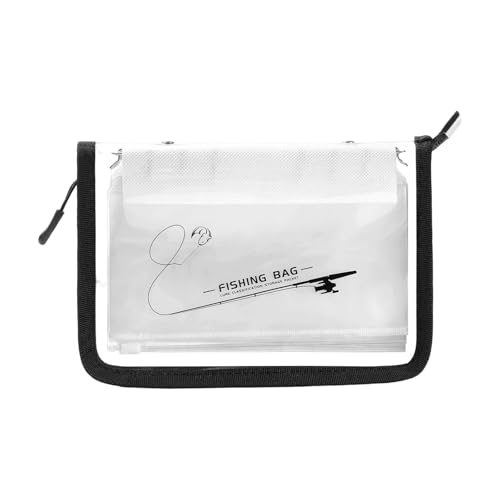 Peiiwdc Tackle Binder Bag Include 10/5 Detachable Pocket Fishing Lures Storage Artificial Spoon Baits Lures Organizers - color: 5 pages