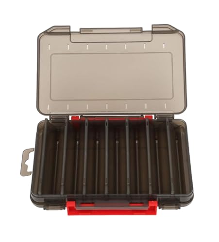 Double Sided Fishing Tackle Box Organizer - Portable Lure Storage Case with Dividers & Trays for Crankbaits, Hooks, Kayak Boat Fishing in Freshwater Saltwater