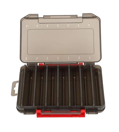 Double Sided Fishing Tackle Box Organizer - Portable Lure Storage Case with Dividers & Trays for Crankbaits, Hooks, Kayak Boat Fishing in Freshwater Saltwater