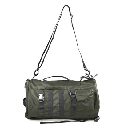 HURRISE Fishing Tackle Bag, Multifunctional Large Capacity Fishing Backpack Outdoor Travel Camping Fishing Rod Reel Tackle Bag Shoulder Bag Luggage Bag (Army green) - color: Army Green