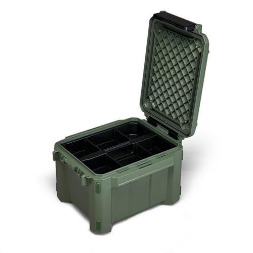 Plano GoNow Field Box, Waterproof Fishing Gear Storage, Outdoor Utility Container with Tray & Dividers for Tackle, Tools & Boat Use, Small, Olive Drab - color: Olive Drab - SM, style: Utility Box