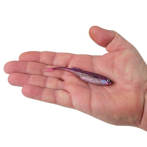 Berkley PowerBait Drip Minnow Fishing Soft Bait - color: HD Purple Shiner, size: 4"