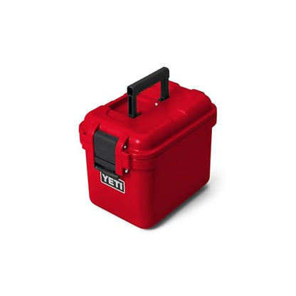 YETI LoadOut GoBox Collection, Divided Waterproof Cargo Case, Dry Box, Camera Case, Fishing Tackle Box - color: Rescue Red, size: GoBox 15