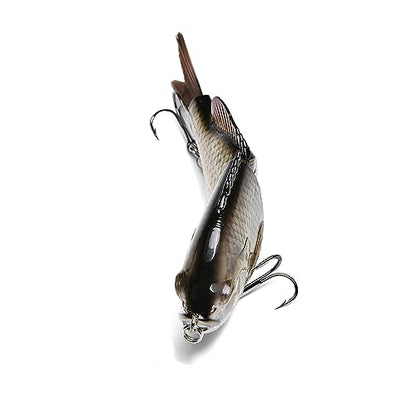 5.9in Multi Jointed Swimbait Fishing Lures Bait,2 Segment Big Giant Sinking Fishing Bass Lures,Crankbaits Swimbaits with Treble Hook - color: 5.9in,1.94oz-Color G