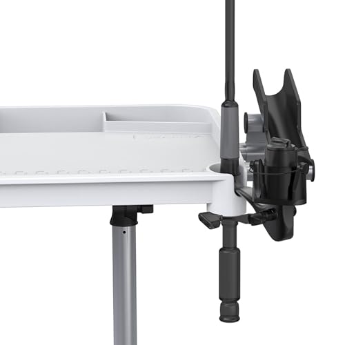 SEAFLO Bait Cutting Board Table (18.25” by 14.75” Surface) with Two Rod Holders, Fish Cleaning Fillet Station for Boat with Mount Plier Storage and Knife Slot with Built-In Measuring Ruler (Small) - size: Small (18.25” x 14.75”)