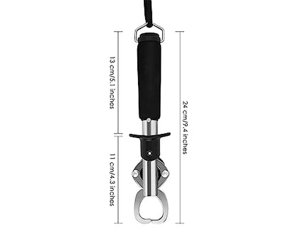 Fish Gripper with Retractable Fish Measuring Tape Fish Lip Gripper with Scale for Fishing