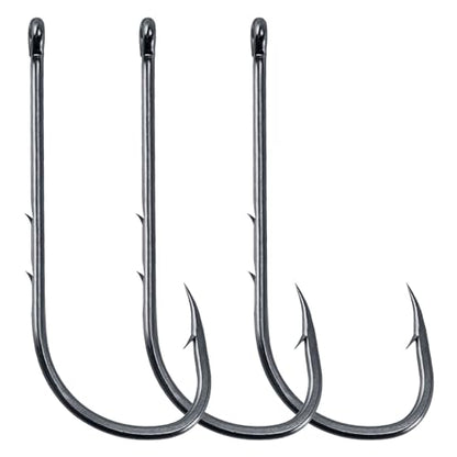 Dr.Fish 100 Pack Baitholder Fishing Hooks, Freshwater Fishing Straight Shank Worm Hooks Walleye Rig Bass Crappie Panfish Bluegill - size: 6/0#-100 Pack