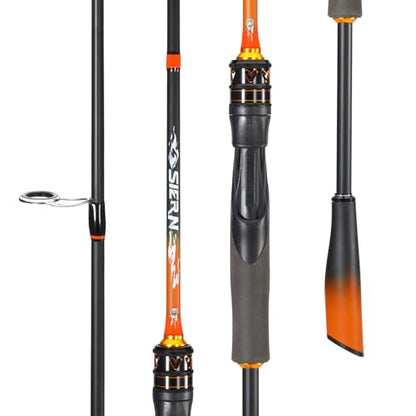 Sougayilang IM6 Graphite Fishing Rod – 2-Piece Casting & Spinning Rod, Stainless Steel Guides with Zirconium Rings, EVA & SuperPolymer Split Handle,Hook Keeper for Bass Walleye Pike - color: Spin, size: 6ft