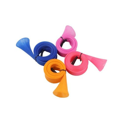 4Pcs Fishing Rod Covers, 4 Colors Telescopic Fishing Rod Protection Covers, Braided Mesh Rod Sock Spinning Fishing Rod Sleeves, Fishing Pole Tool for Sea Fishing Rod