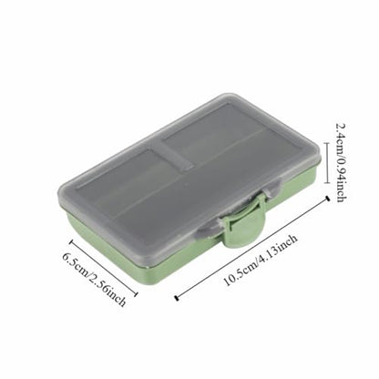 Fishing Tackle Box – Water proof Compartment Storage Case for Hooks, Baits, Lures & Terminal Tackle Accessories, Mini Clear Organizer(2-compartment) - size: 2-compartment
