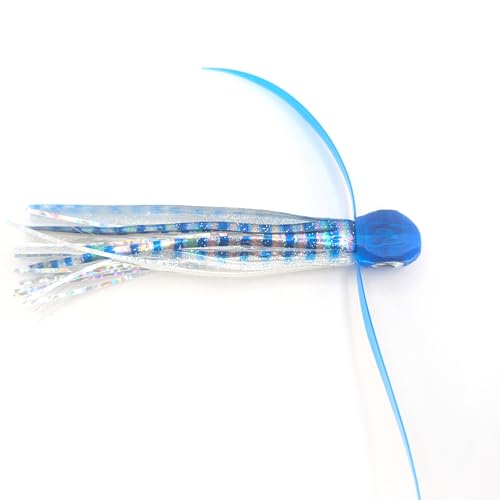 Saltwater Big Game Fishing Lure, for Offshore trolling (FlyBoy) - color: Holographric Silver Fish