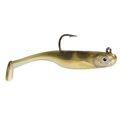 Strike King Homing Minnow Fishing Lure, Pre-Rigged Soft Plastic Swimbait, 3-Pack - color: Chrome Ayu, size: 3"