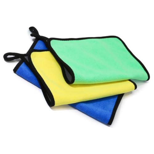 lasenersm 3 Pieces Fishing Towel Microfiber Towel Bait Towel Microfiber Fishing Towel with Clip Fishing Accessory, Multicolor