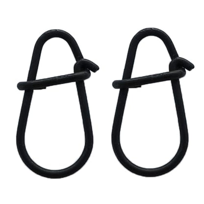 Crankbait Snaps & Snap Clips for Bass Lures, Duolock Snaps Fishing Freshwater, Duo Lock Fast Snaps Stainless Steel Higher Tensile Strength - size: SIZE(00+0+1+2)50PcsEachBlack